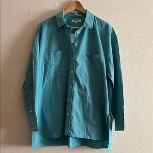 Madewell Teal Button Down Shirt